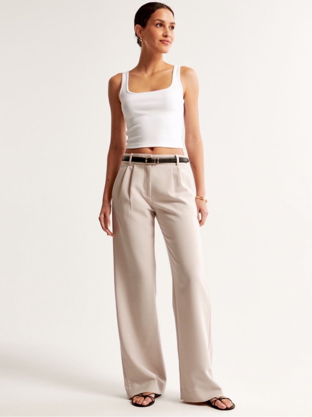 A&F Sloane Tailored Wide Leg Pant